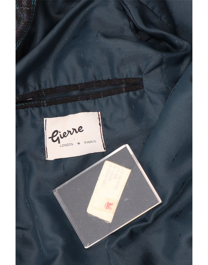 Jachetă GIERRE pentru bărbați, cu 1 nasture, Marea Britanie 38 Mediu Bleumarin Geometric