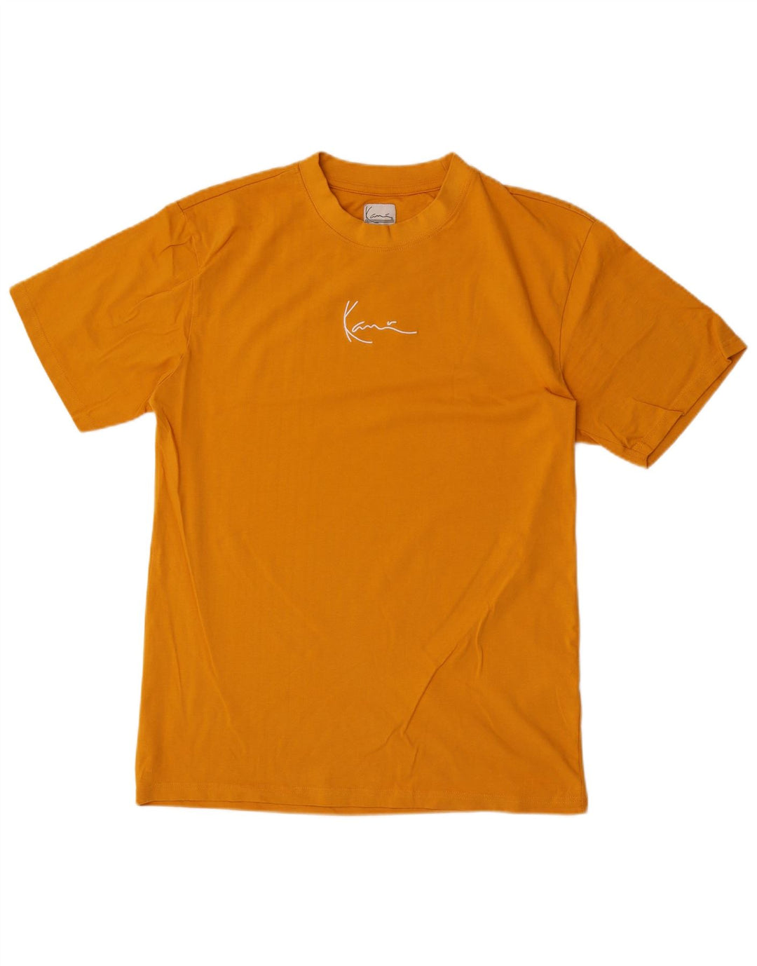 Tricou Karl Kani pentru bărbați Top din bumbac portocaliu mediu
