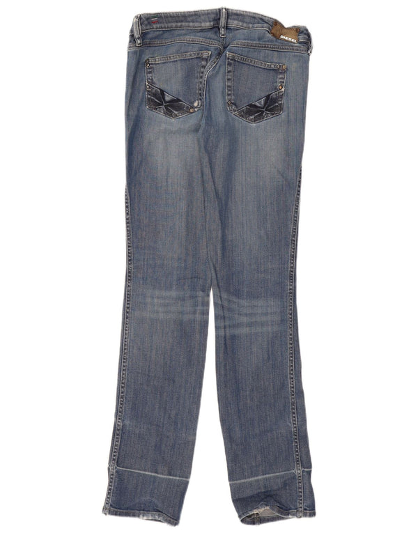 Blugi drepti Distressed Lhela pentru femei Diesel L30 L34 Bumbac albastru