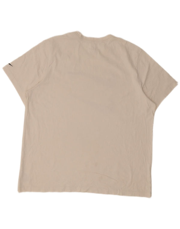Tricou cu grafic Swoosh Nike pentru bărbați Top 2XL bumbac alb