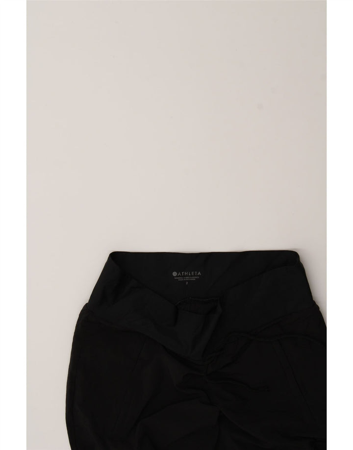 ATHLETA Womens Cargo Tracksuit Trousers Joggers US 2 XS  Black Polyester Vintage Athleta and Second-Hand Athleta from Messina Hembry 