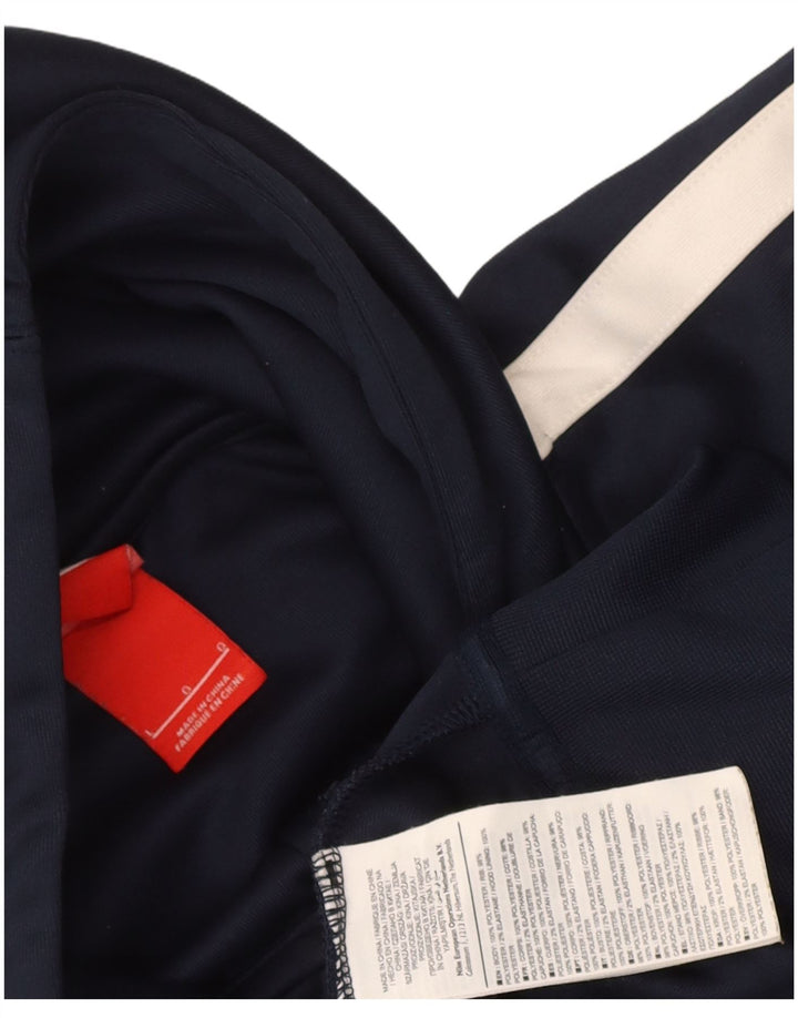 Pulover Nike pentru bărbați, cu fermoar, cu capotă, mare, albastru bleumarin, poliester