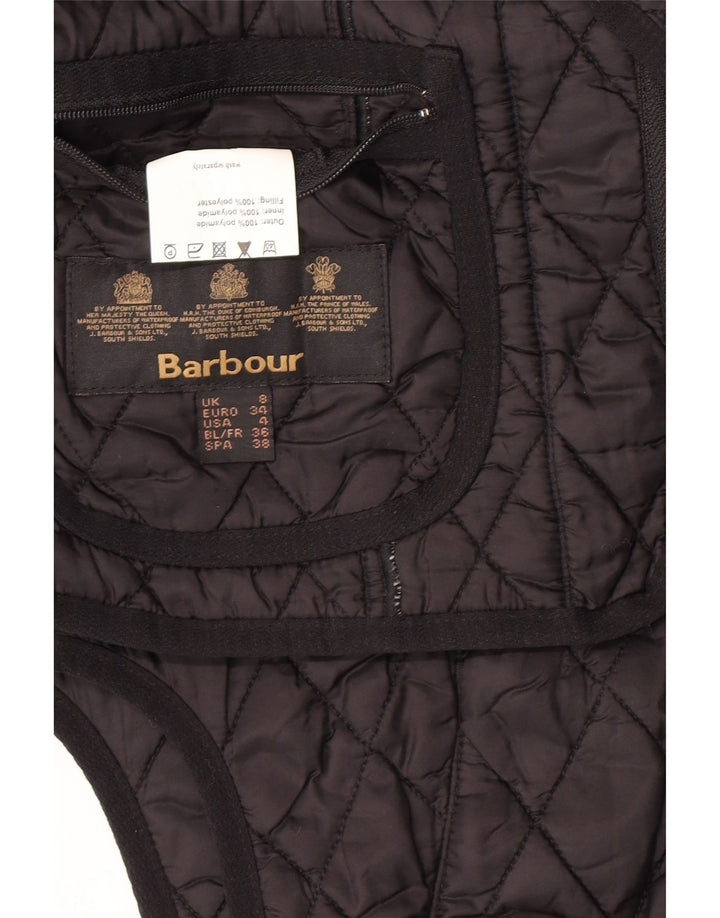 Barbour Gilet matlasat pentru femei UK 8 Small Poliamidă neagră