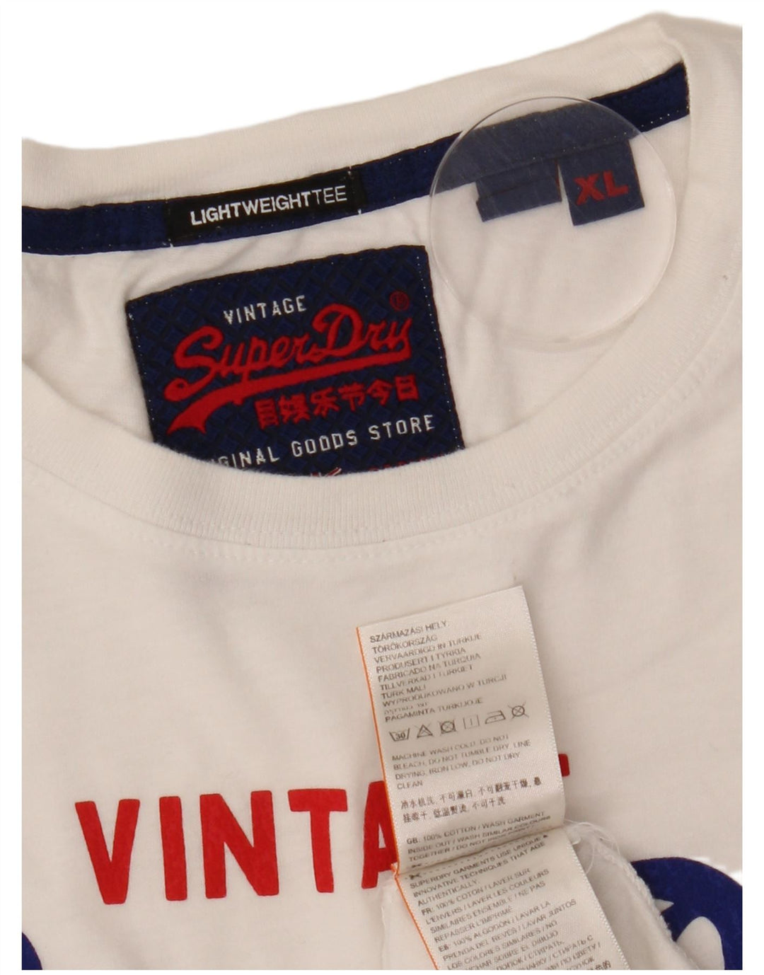 Tricou grafic pentru bărbați Superdry Top XL Bumbac alb
