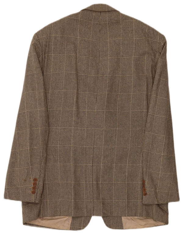 Blazer pentru bărbați Hugo Boss, cu 3 nasturi, EU 52 XL, mătase maro, picior de gală