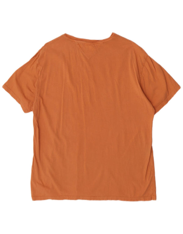 Tricou cu mânecă scurtă Tommy Hilfiger pentru bărbați Top XL portocaliu