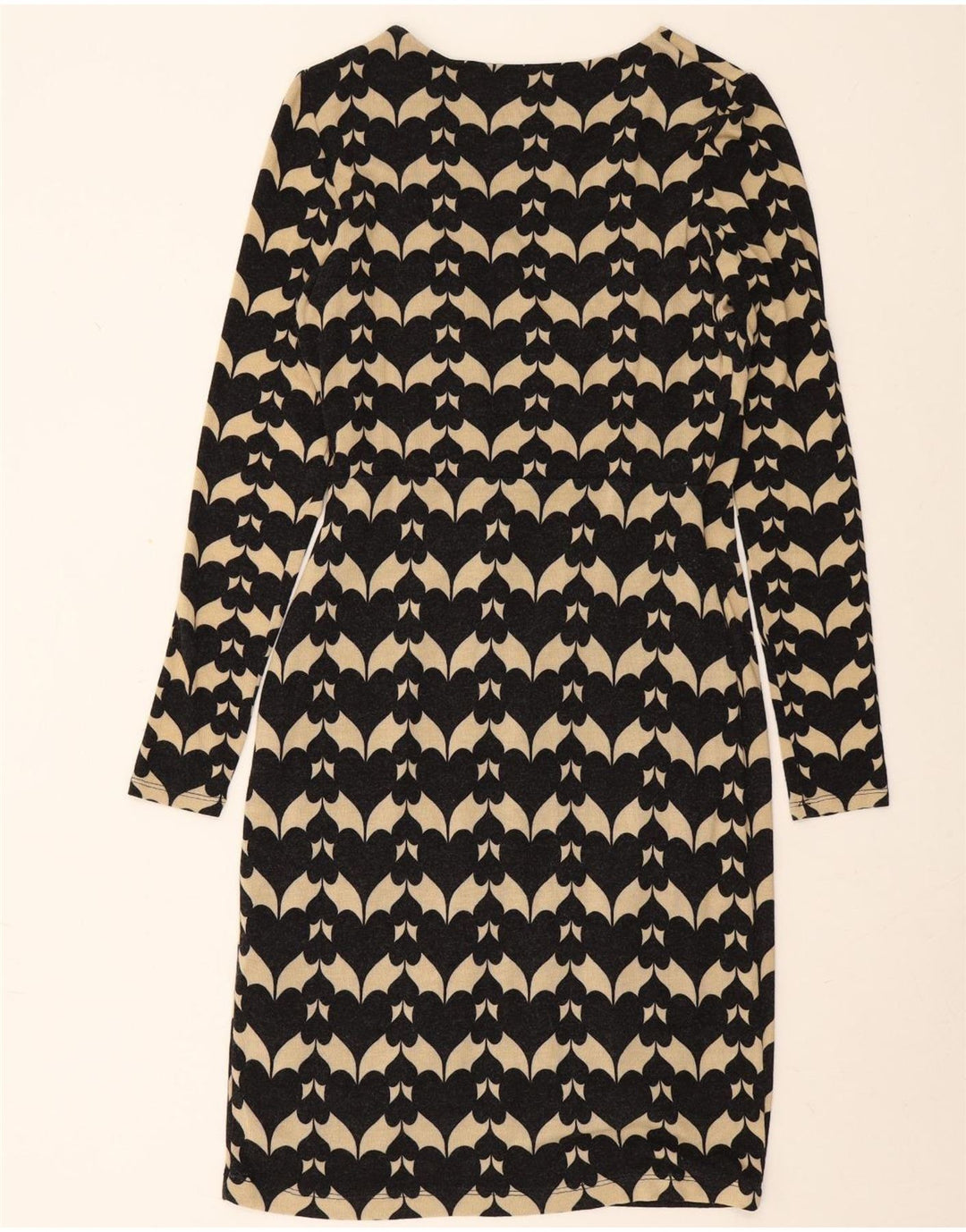 Rochie teacă cu mânecă lungă pentru femei Phase Eight UK 12 Medium Negru Geometric