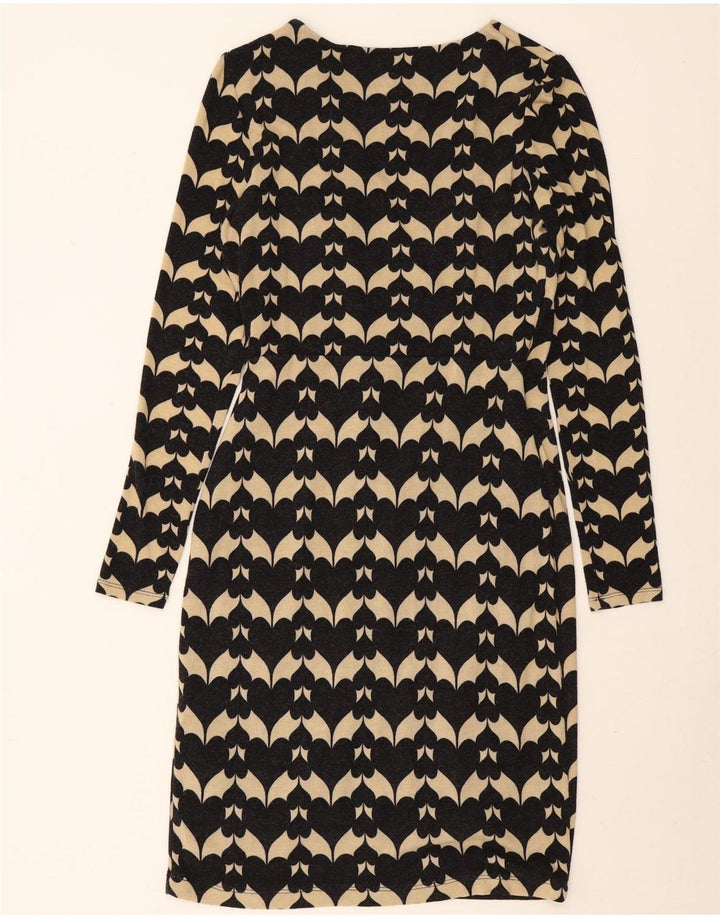 Rochie teacă cu mânecă lungă pentru femei Phase Eight UK 12 Medium Negru Geometric