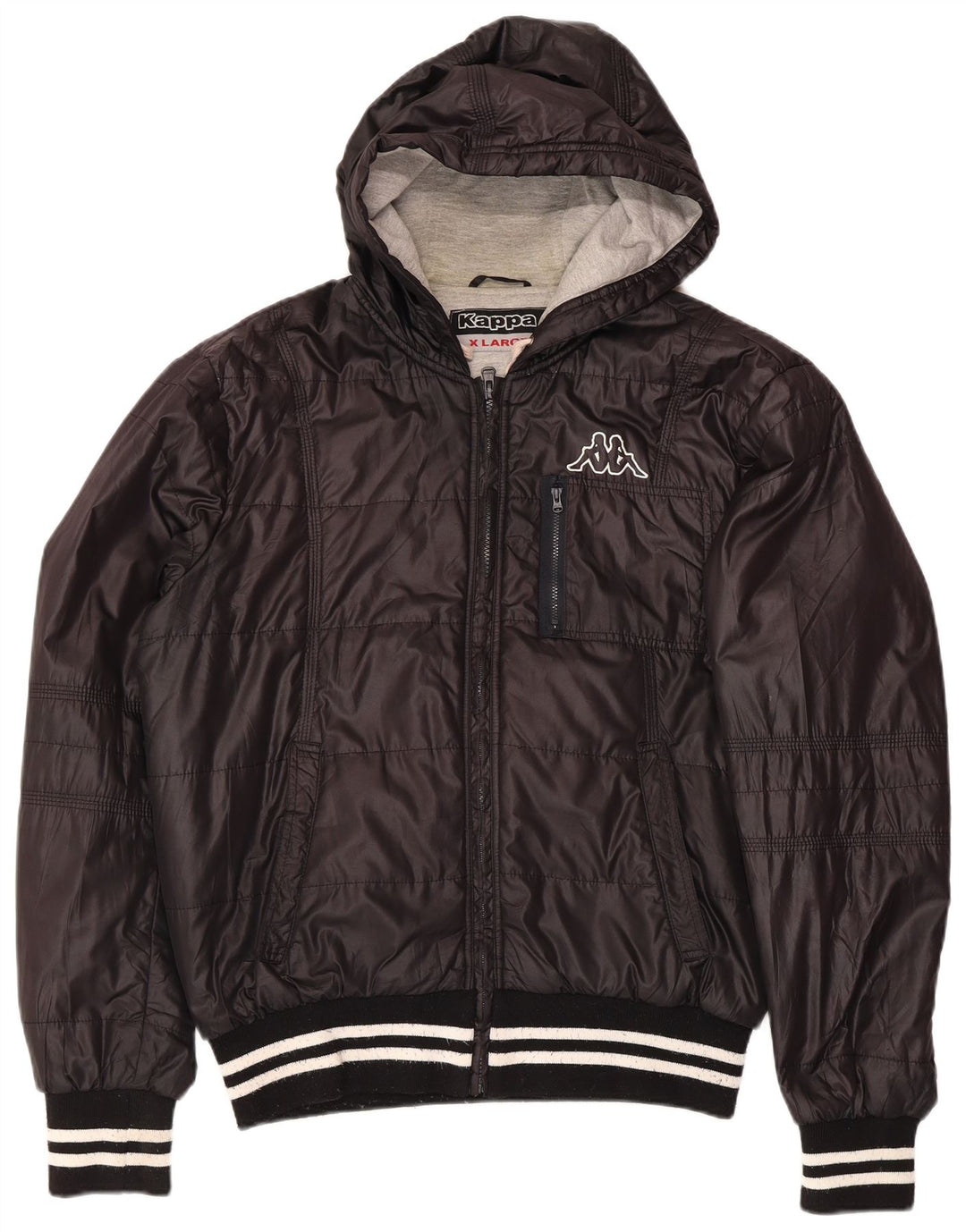 Jachetă căptușită cu glugă pentru bărbați Kappa UK 42 XL Poliester negru