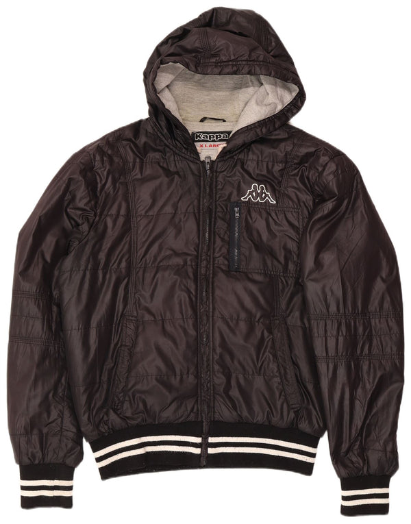 Jachetă căptușită cu glugă pentru bărbați Kappa UK 42 XL Poliester negru