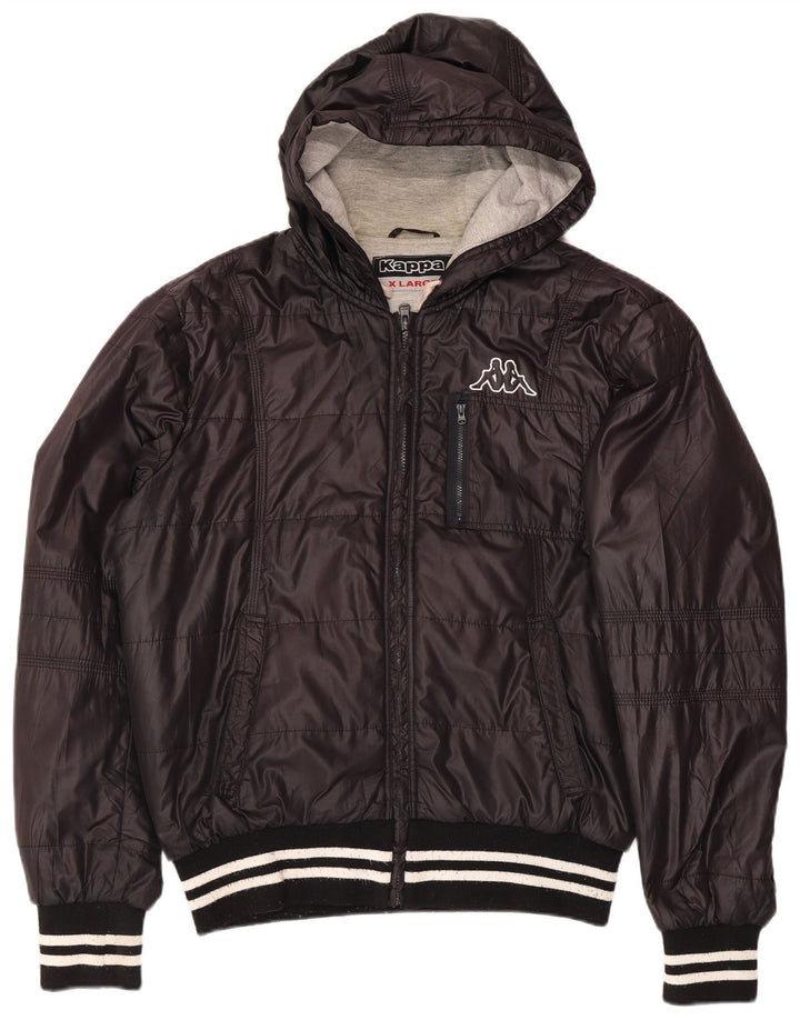 Jachetă căptușită cu glugă pentru bărbați Kappa UK 42 XL Poliester negru