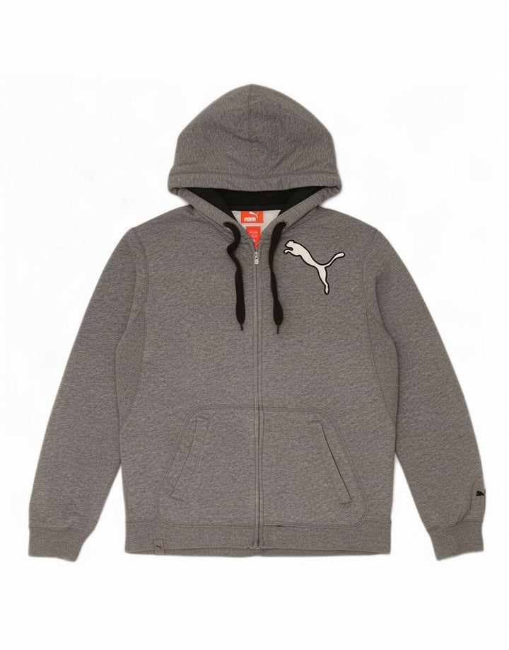 Puma Mens Zip Hoodie Pulover Medium Grey