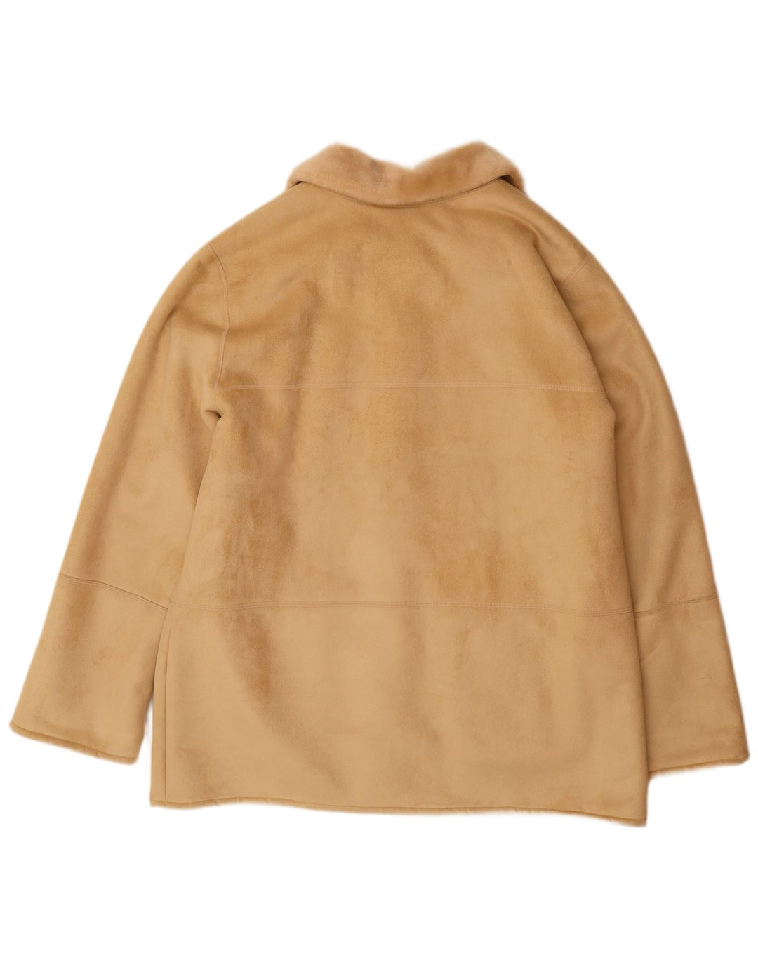 Jachetă Sherpa pentru femei VINTAGE EU 44 XL Bej Acrilic