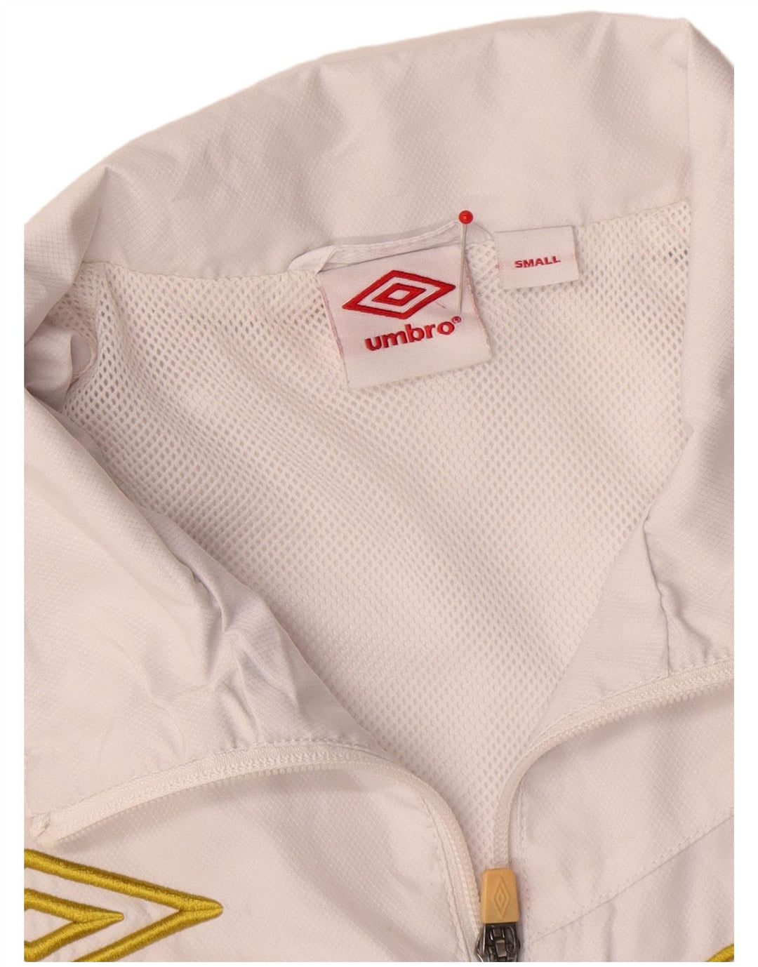 Jachetă de top pentru trening grafic Umbro pentru bărbați, mic, alb, din poliester