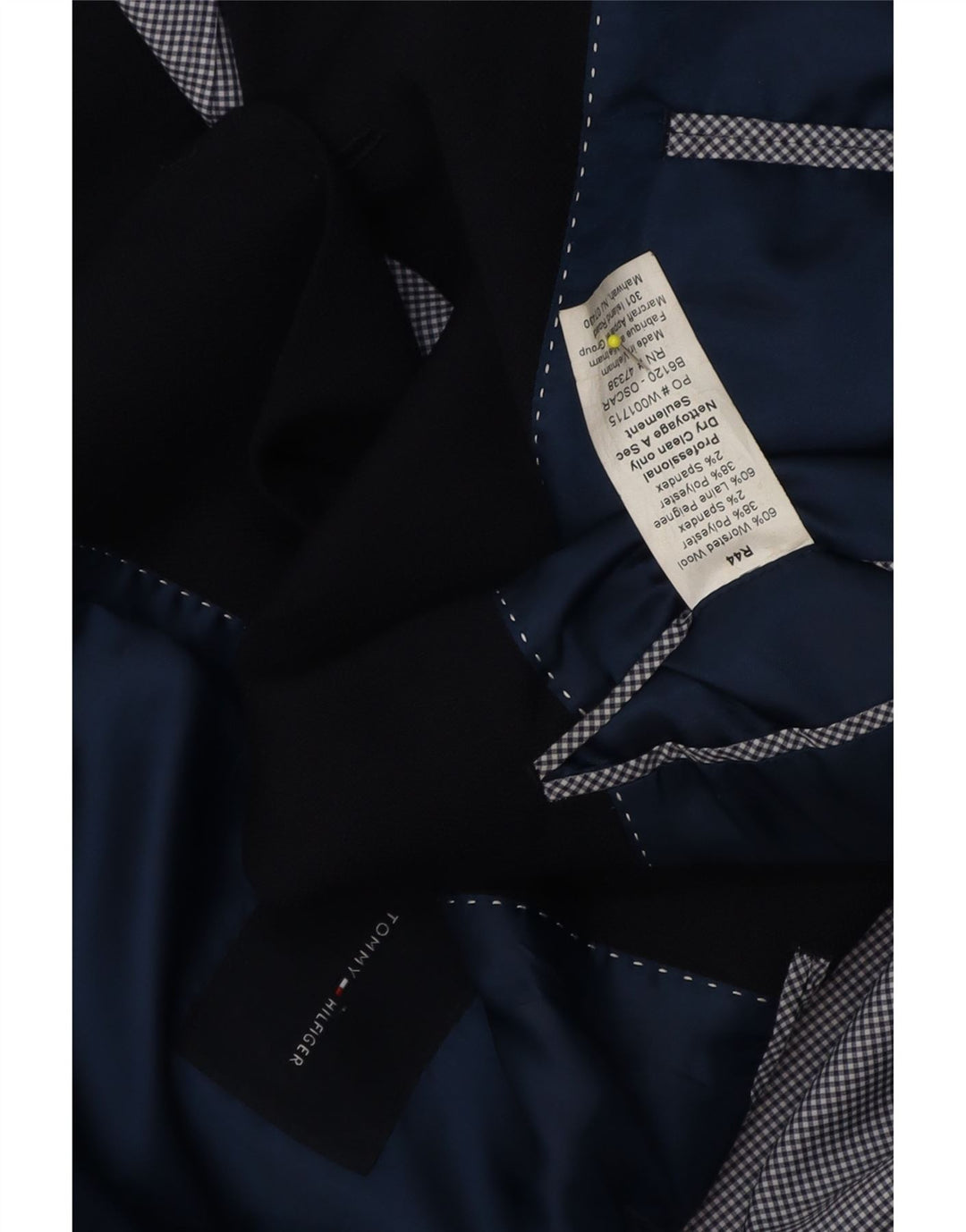 Sacou Tommy Hilfiger pentru bărbați, cu 2 nasturi, UK 44 2XL Lână bleumarin