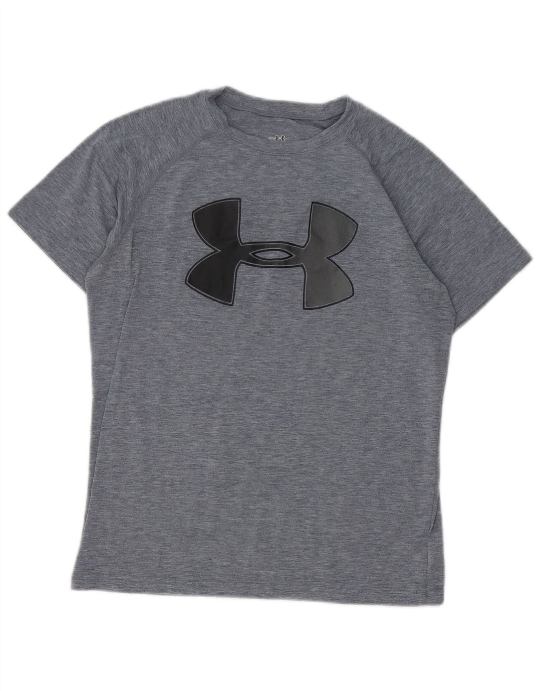 Tricou grafic Under Armour pentru băieți Top 9-10 ani, mediu gri, pete