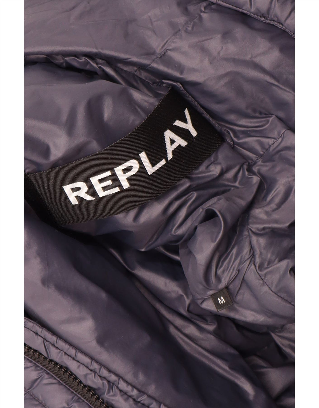 Jachetă căptușită cu glugă pentru femei Replay UK 12 Medium Bleumarin Poliamidă