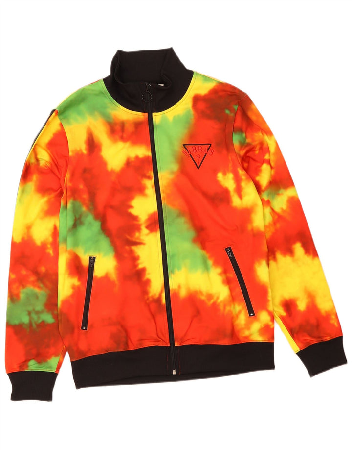 Jachetă de trening pentru bărbați Guess, multicoloră, din poliester Tie Dye