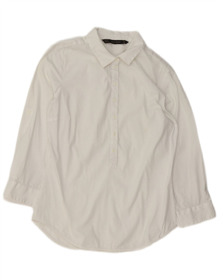 Cămașă pulover cu mâneci 3/4 pentru femei UK 12 Medium White