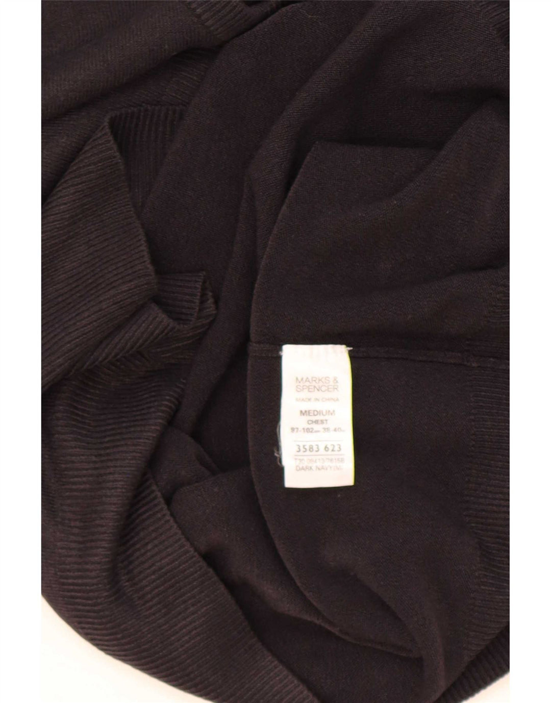 Pulover pentru bărbați Marks & Spencer, Blue Harbour, cu decolteu în V, mediu bleumarin