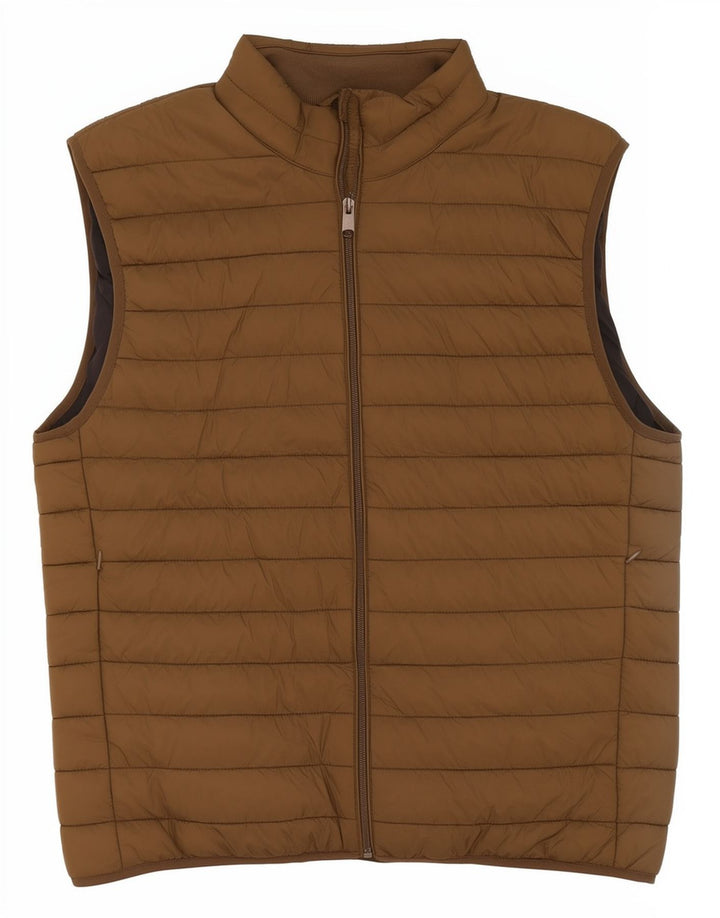 Gilet căptușit pentru bărbați Zara UK 40, mare, kaki, poliester