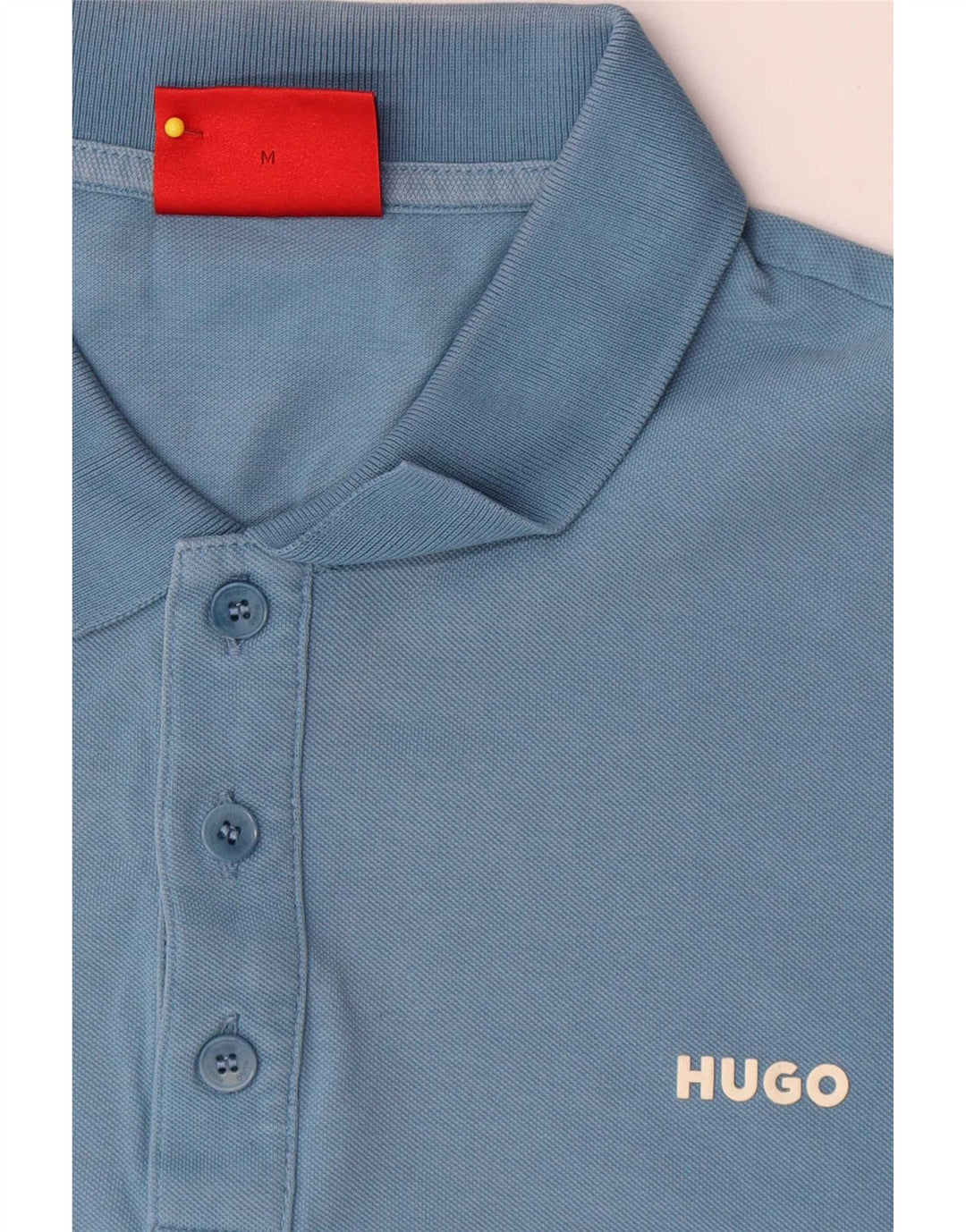 Tricou polo Hugo Boss pentru bărbați, bumbac albastru mediu