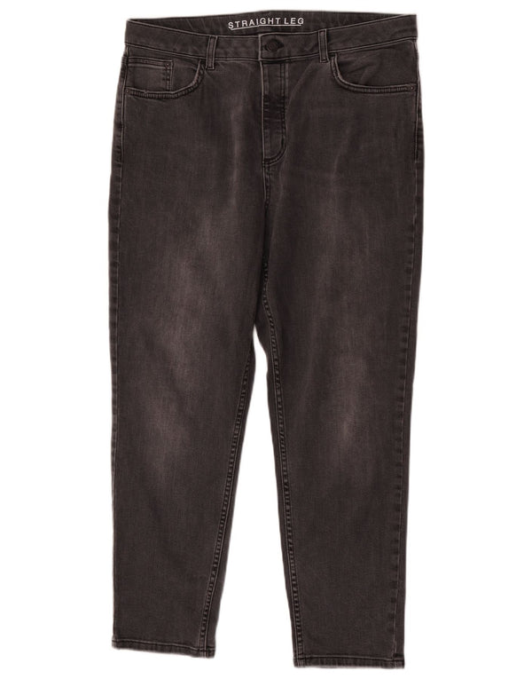 Blugi drepti pentru femei Marks & Spencer UK 14 Large W32 L26 Bumbac negru