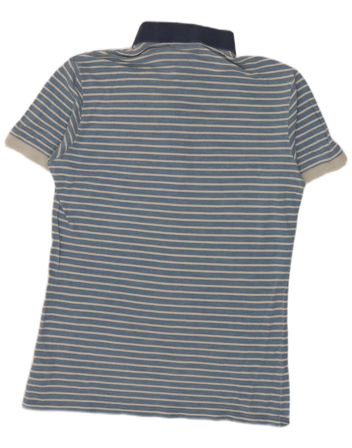 Cămașă polo Fred Perry pentru bărbați, bumbac cu dungi albastre medii