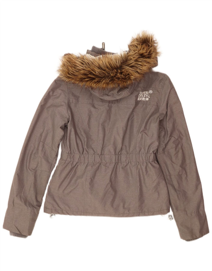 Superdry Windattacker Graphic Windbreaker Jacket pentru femei UK 10 Small Gri