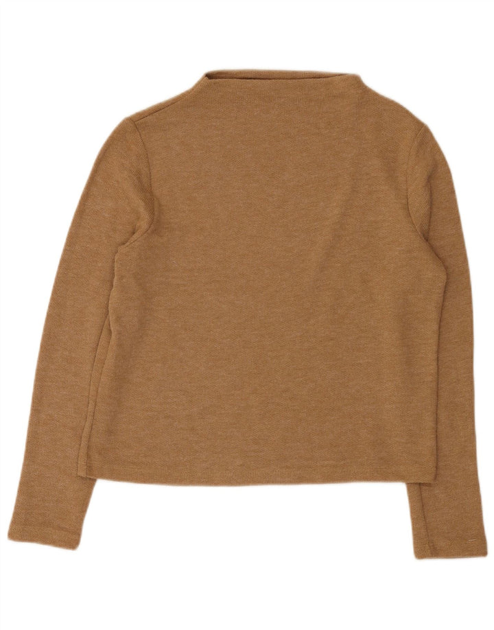 Marks & Spencer Top pentru femei cu mânecă lungă UK 12 Medium Bej Poliester