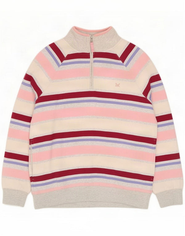Crew Clothing Hanorac pentru femei Pulover UK 14 mare, cu dungi multicolore