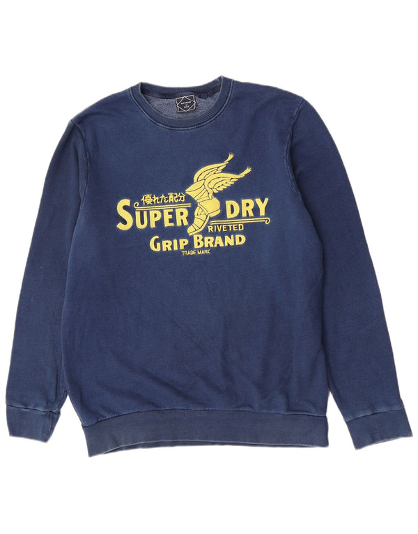 Pulover grafic Superdry pentru bărbați 2XL bumbac bleumarin