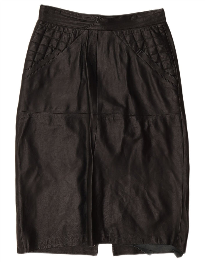 Fusta din piele vintage pentru femei W30 Medium Black