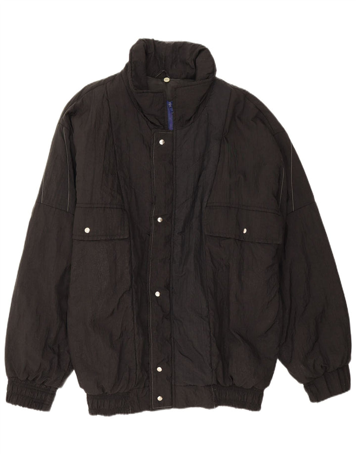 Jachetă căptușită vintage pentru bărbați UK 40 Large Black