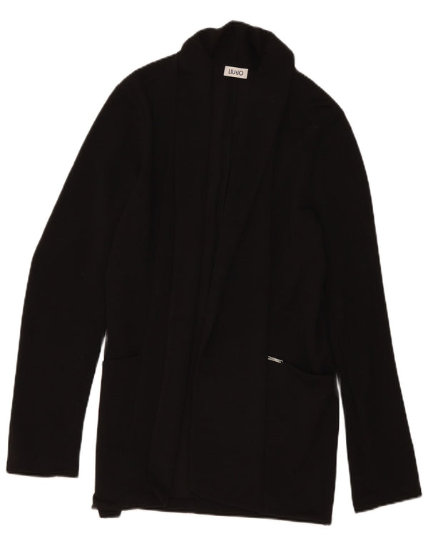 Pulover cardigan deschis pentru femei Liu Jo IT 42 Poliester mediu negru