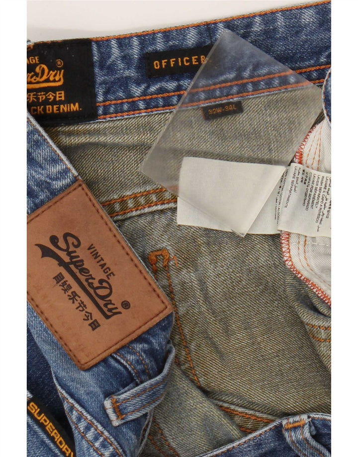Blugi Superdry pentru bărbați Officer Slim W32 L34 Bumbac albastru