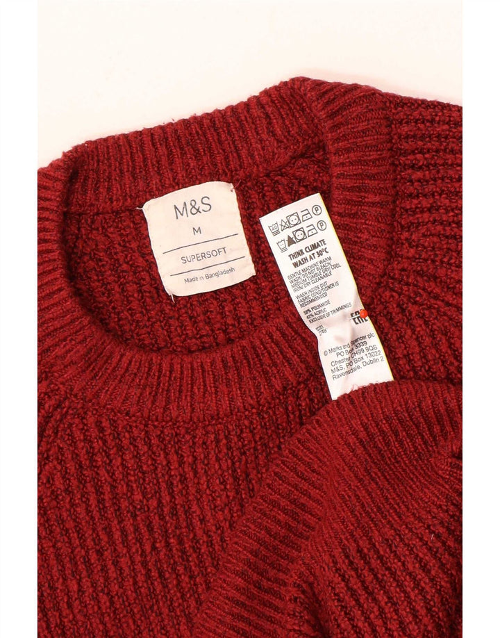 Pulover pentru bărbați Marks & Spencer, cu gât roșu mediu, din poliamidă