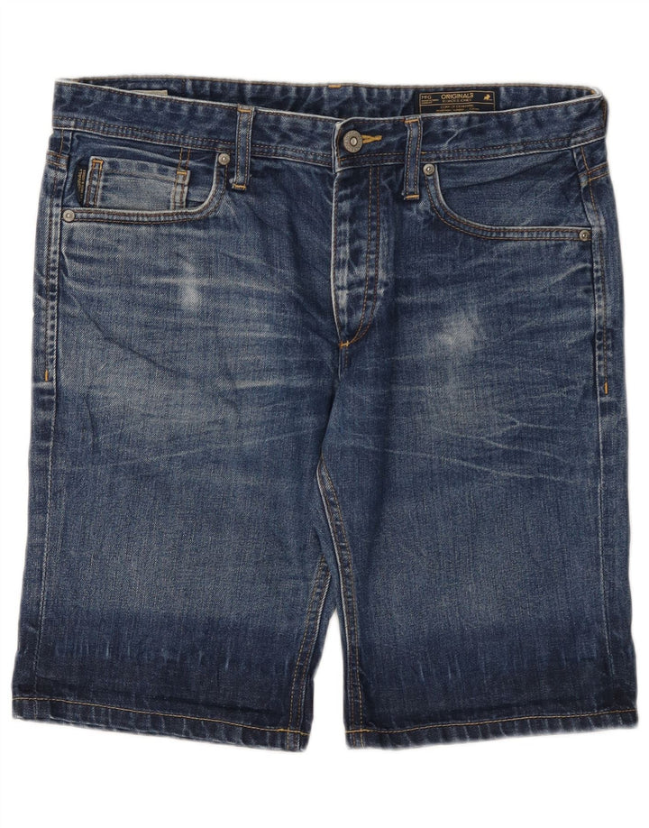 Pantaloni scurți din blugi Jack & Jones pentru bărbați, mari W34, bumbac albastru