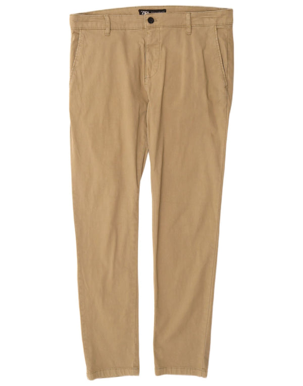 Pantaloni chino skinny pentru bărbați Zara EU 44 Large L34 L30 Bej