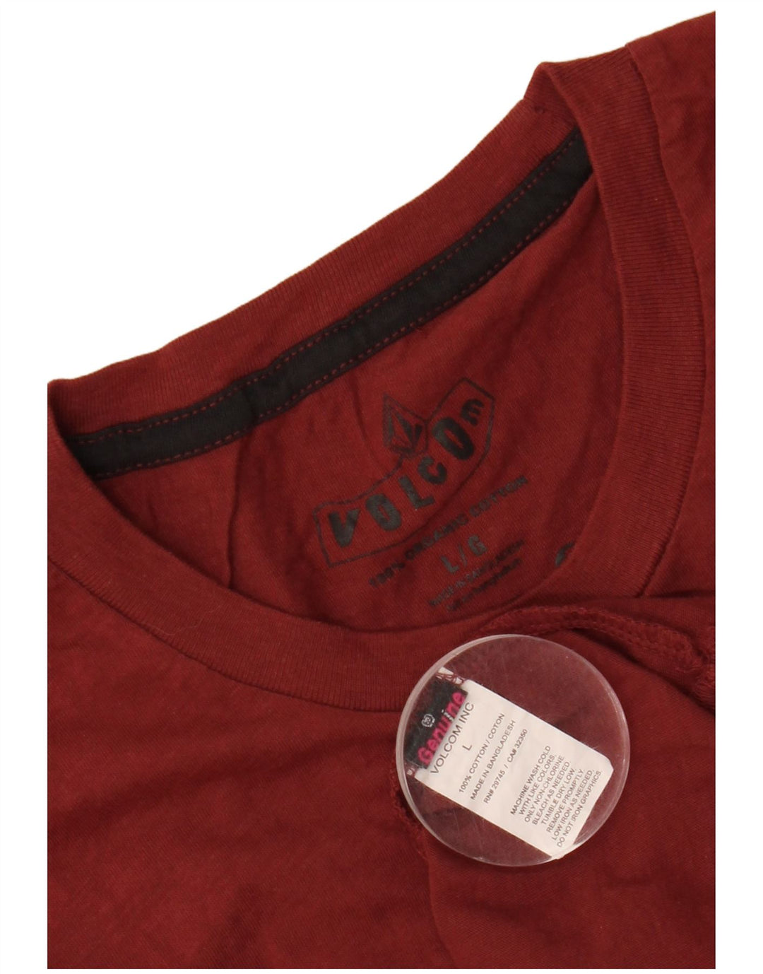 VOLCOM Tricou Bărbați Top Mare Bumbac Burgundy