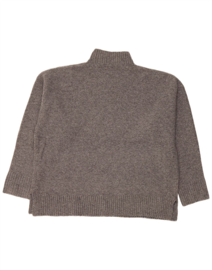 Pulover oversize cu gât țestoasă pentru femei Zara UK 10 Mic gri acrilic