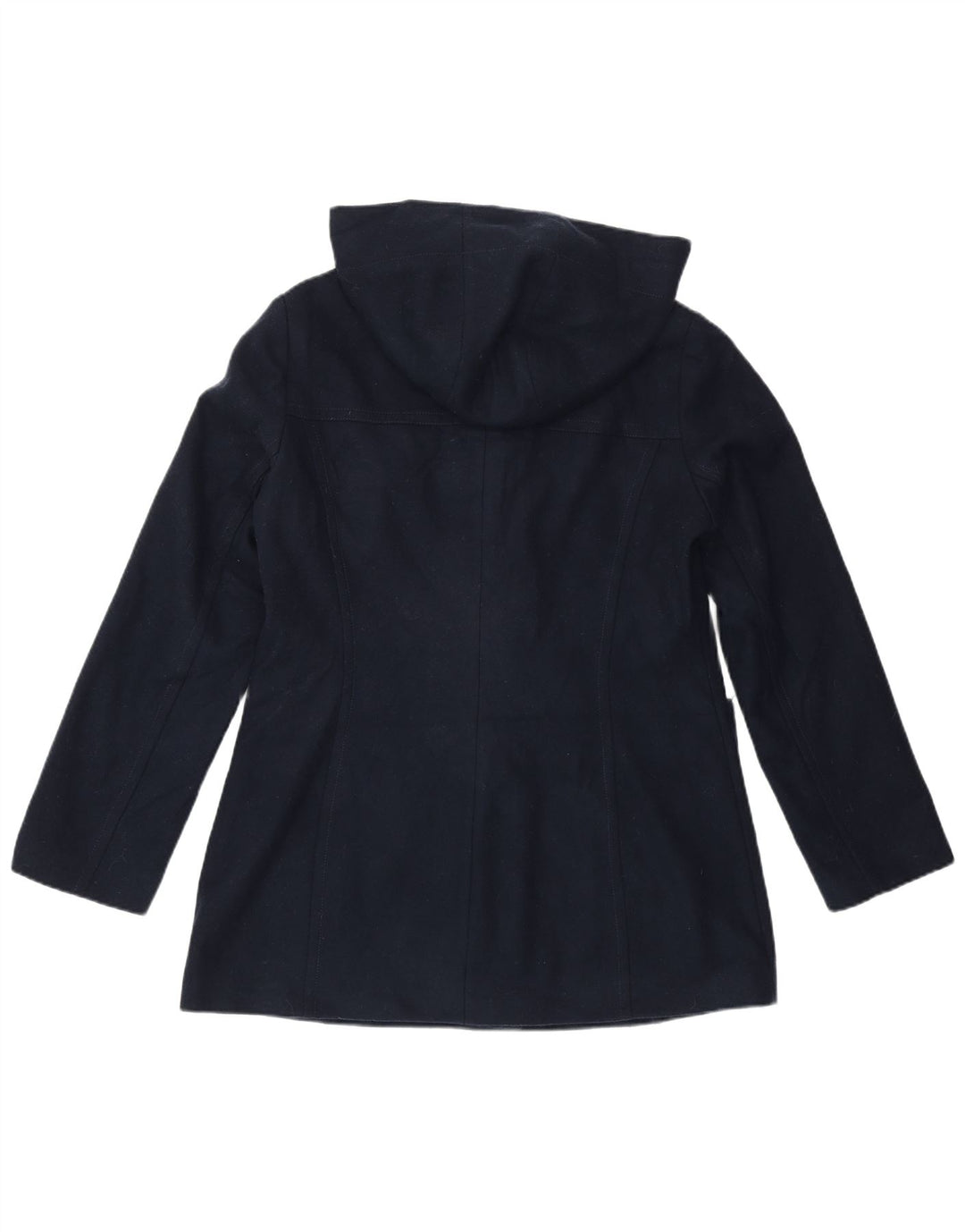 BENETTON Duffle Coat pentru femei UK 14 mare, lână bleumarin
