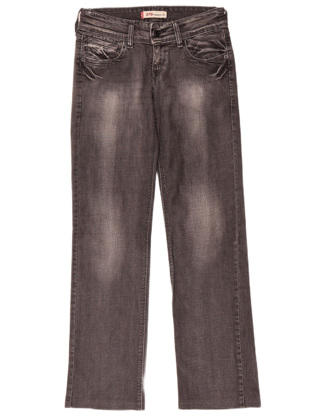 Blugi drepti 570 pentru femei Levi's W27 L31 bumbac gri