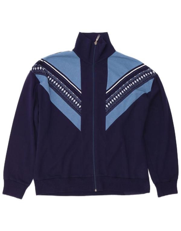 Trening pentru bărbați Vintage Top Jachetă mare, albastru bleumarin, color block