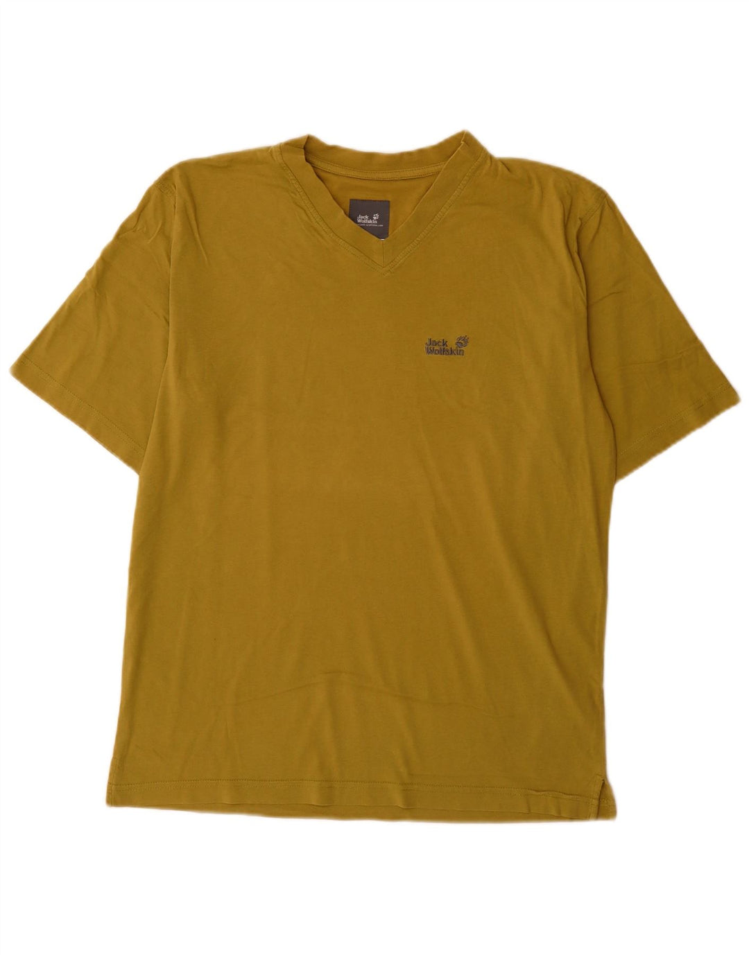 Jack Wolfskin Tricou Bărbați Top Mediu Kaki Bumbac