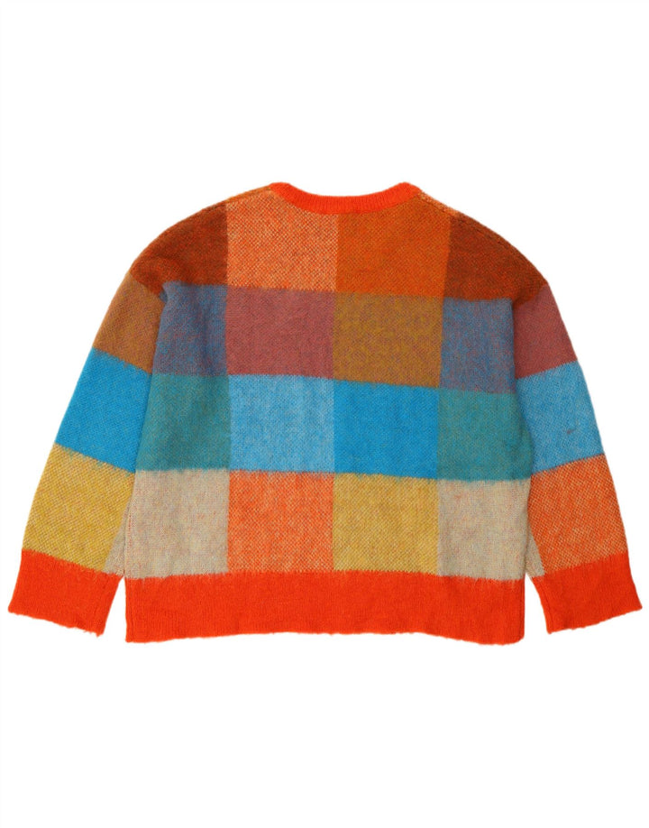 Pulover Desigual pentru femei cu decolteu triplu UK 16, mare, multicolor, acrilic