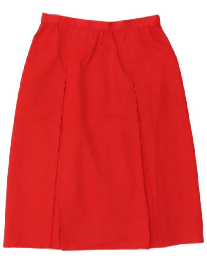 ST MICHAEL Womens A-Line Skirt UK 16 Large W30  Red Polyester