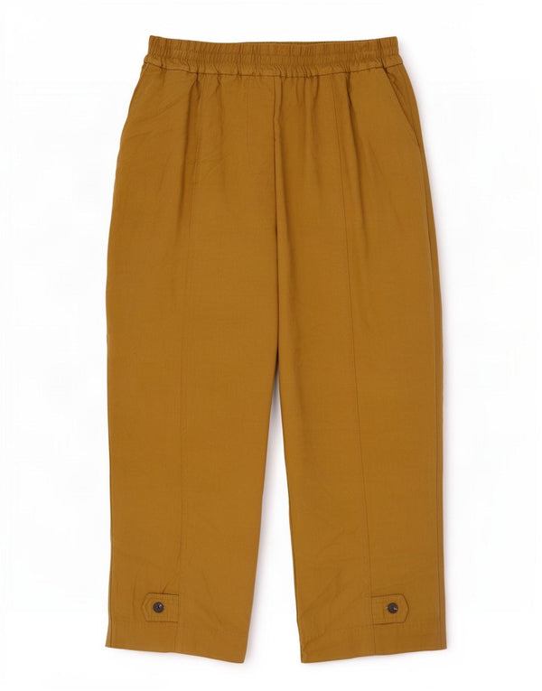 Pantaloni Capri pentru femei Zara, cu croiala lejeră, L28 L23 Kaki Viscoză