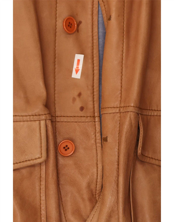 Bomber din piele pentru bărbați Conbipel IT 56 2XL maro