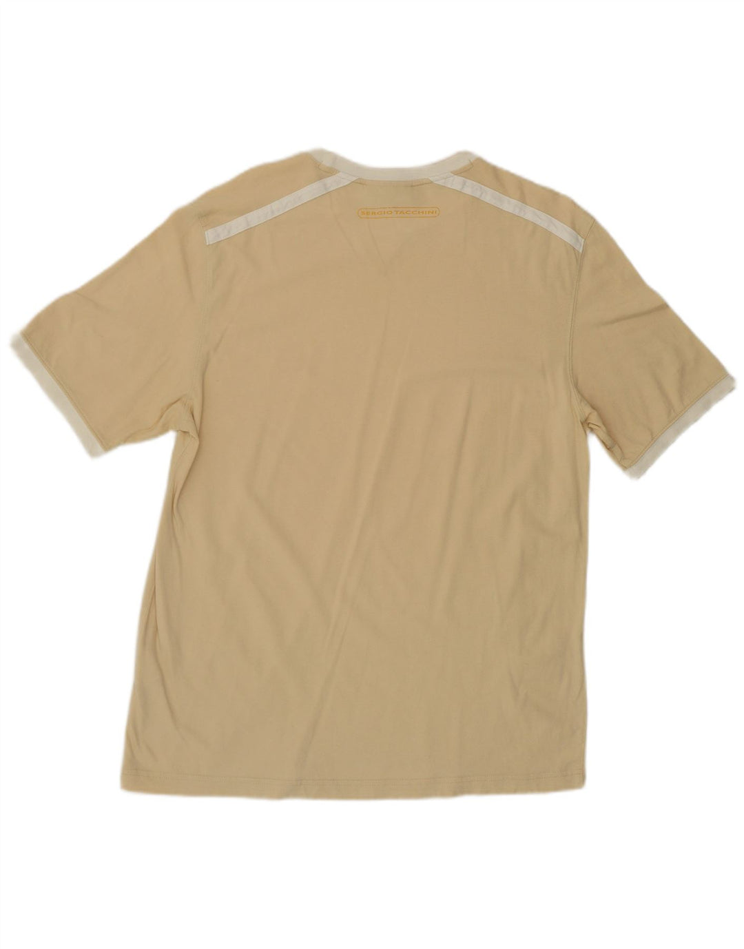 Sergio Tacchini Tricou Bărbați Top Mare Bej Bumbac